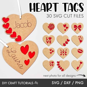 valentine gift tag svg, Gift Tag SVG, gift tag template, heart tag svg, label svg, glowforge svg, laser cut file, svg files for cricut,