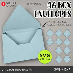A6 Box Envelope SVG Template: 3D Greeting Card Cut Files