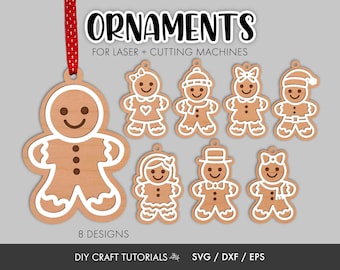 Christmas Ornament SVG | Gingerbread Family Cut Files
