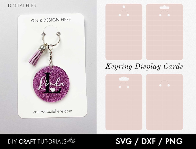 Download Keyring Display Card Svg Keyring Display Card Template | Etsy