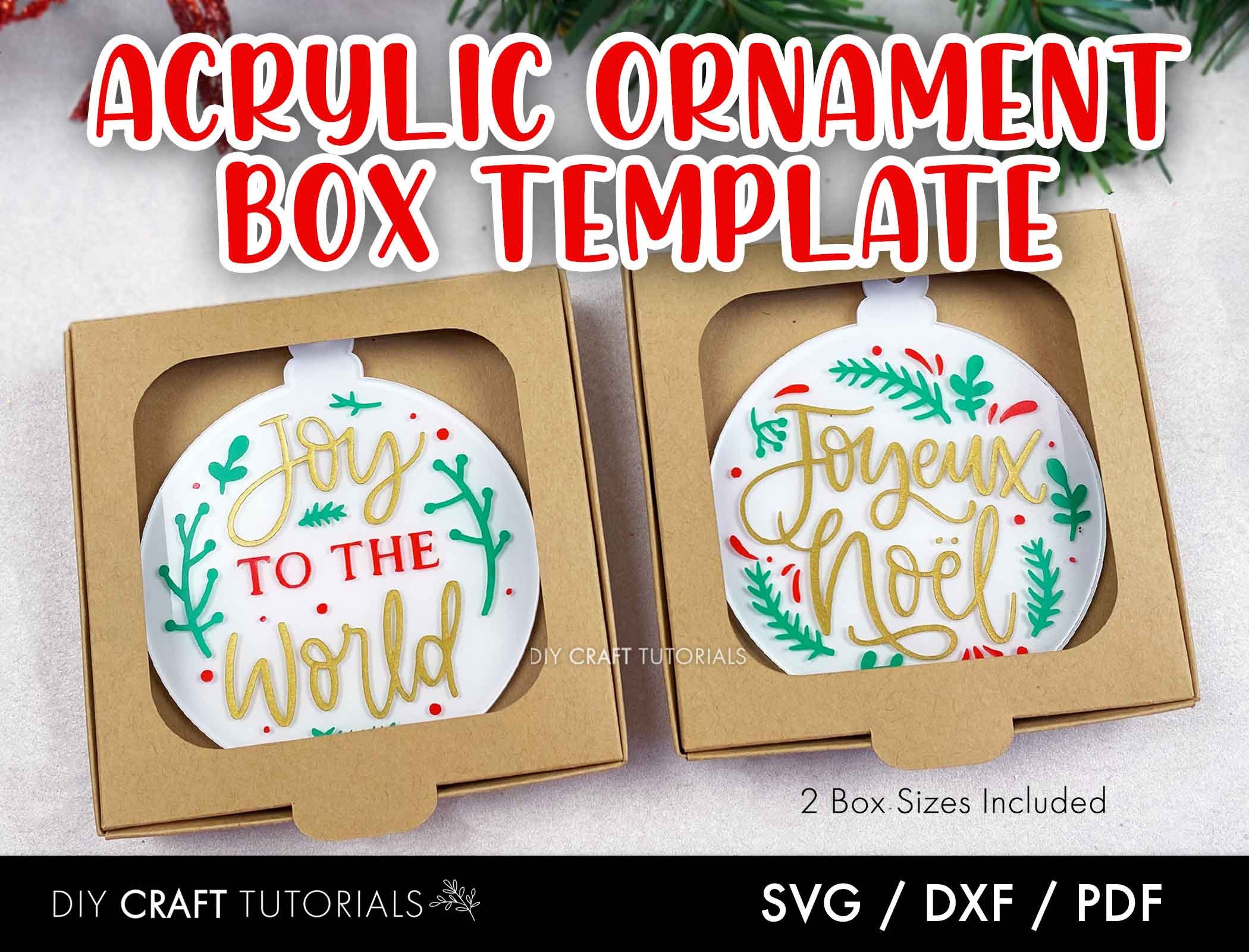 Acrylic Ornament Gift Box Svg Gift Box Svg Christmas Etsy