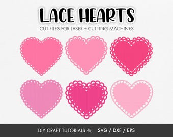 Scalloped Heart svg, Heart svg, Valentine's day svg, Lace Heart SVG Bundle