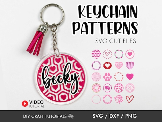 Keychain Box SVG for Double Keychains, Keychain Display Card Svg