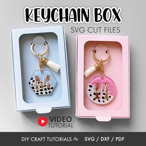 Keychain Box SVG, Keychain Display Card Svg, Keyring Display Card Template, Keychain Packaging, keychain svg, Packaging svg, gift box svg