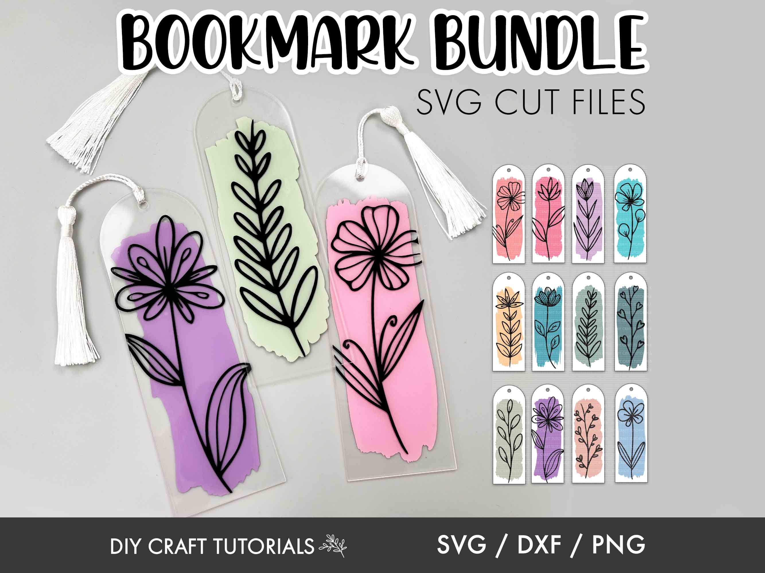 Bookmark svg, acrylic bookmark svg, bookmark template, bookmark laser cut file, bookmark design svg, cricut svg, paint brush stroke svg