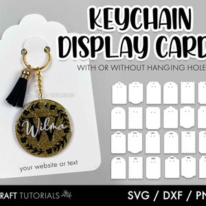 Keychain Box SVG, Keychain Display Card Svg, Keyring Display Card Template,  Keychain Packaging, Keychain Svg, Packaging Svg, Gift Box Svg 