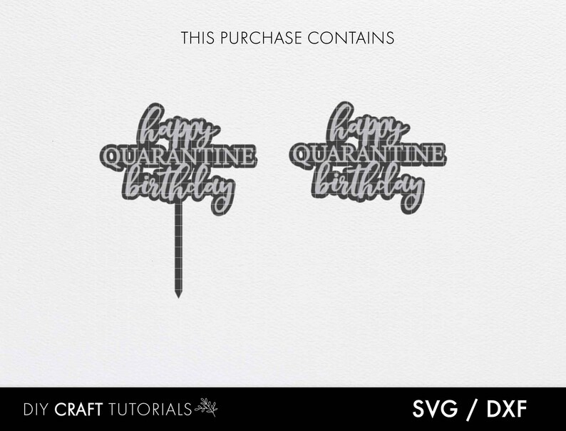 Download Happy Quarantine Birthday Cake Topper SVG cut file for ...