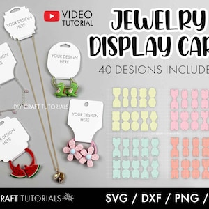 Jewelry display svg, jewelry card template, Jewellery card svg, Necklace card svg, bracelet display card svg, earrings svg, svg for cricut