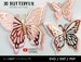 Butterfly SVG, 3D Butterfly svg, Butterfly template, commercial use, Printable Butterflies, Butterfly wall decor, dxf, pdf, but-01 