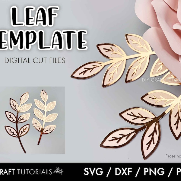 Layered Leaf svg, Leaf svg, Paper flower svg, Leaves svg, Fall Leaf svg, Autumn leaf svg, laser cut files, plants svg, glowforge svg