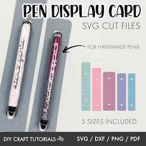Pen Display Card svg, Epoxy Pen Holder SVG, pen display card svg, Resin pen display card svg, Pen care card svg, pen svg, glitter pen svg