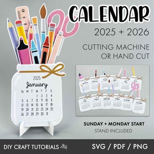 Calendário svg, calendário jar svg, calendário de mesa svg, calendário para impressão svg, professor svg, calendário 2026, calendário 2025, mini calendário de mesa