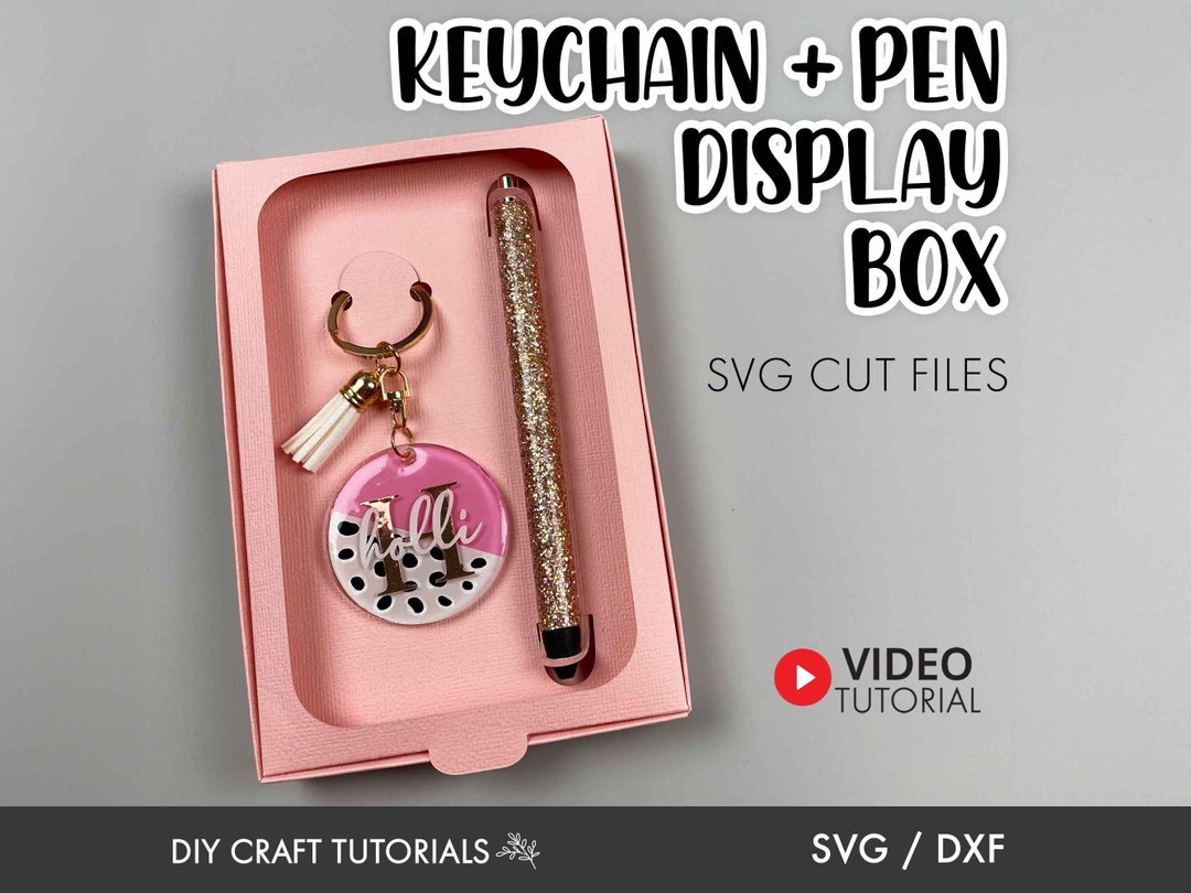 Keychain and Epoxy Pen Box SVG, Keychain Box SVG, Keychain Display Card  Svg, Keychain Packaging, Pen Box Svg, Packaging Svg, Gift Box Svg 