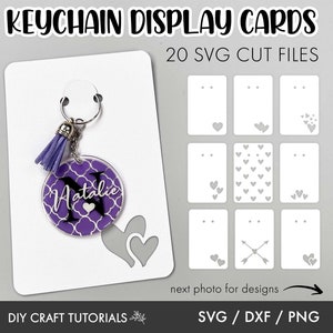 Keychain Display Card svg, Keyring Display Card Svg, Keychain Holder svg, Keychain Packaging, heart tag svg, keychain svg, Packaging svg