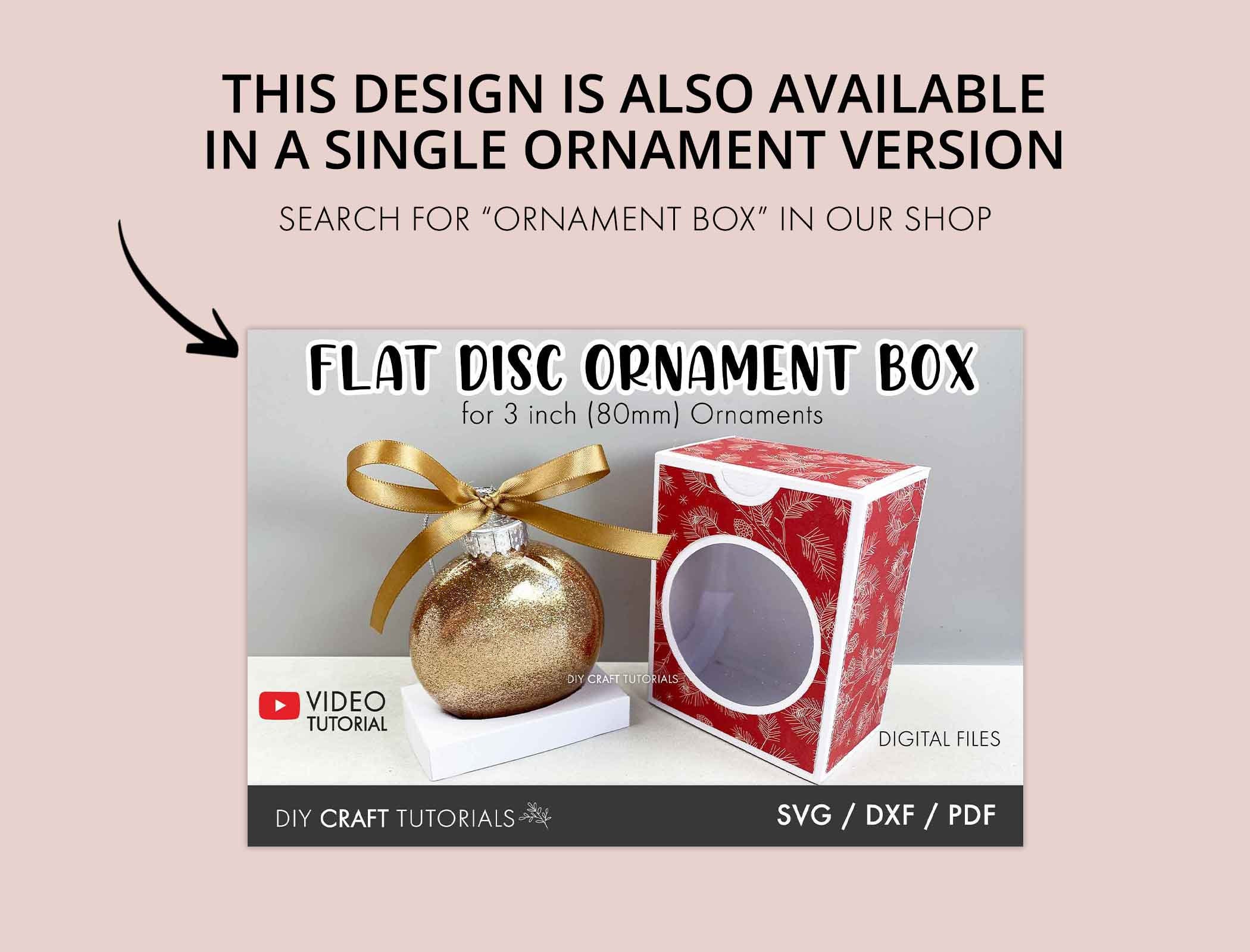 3 Flat Disc Ornament Box SVG Double Ornament Box SVG Etsy