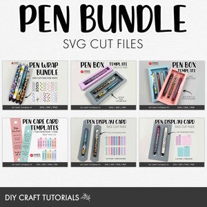 Epoxy Pen SVG BUNDLE, Pen Wrap svg, Pen Box svg, Epoxy Pen Box Template, Glitter pen svg, pen display card svg, Epoxy pen holder svg