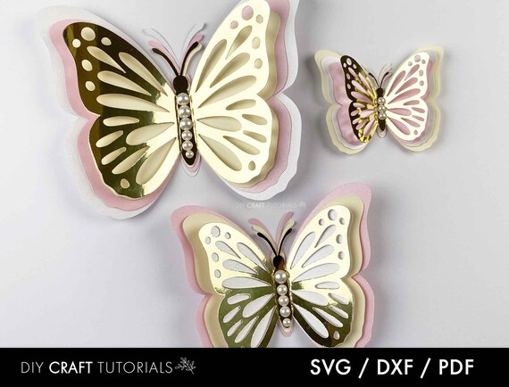 Download Butterfly Svg 3d Butterfly Svg Butterfly Template Printable Etsy