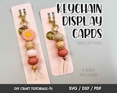 Beaded Keychain Display Card SVG Template: DIY Packaging