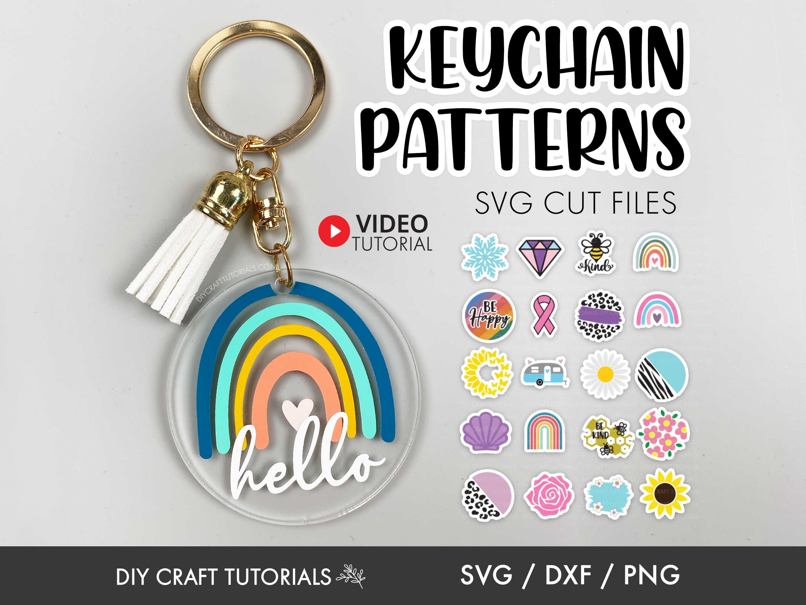 Double Keychain Display Card SVG, Keychain Packaging, Keychain Svg,  Packaging Svg, Svg Cut File, Svg for Cricut, Svg Bundle, Keychain Holder 