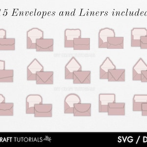 A7 Envelope templates with liners for cricut or silhouette cutting machines
