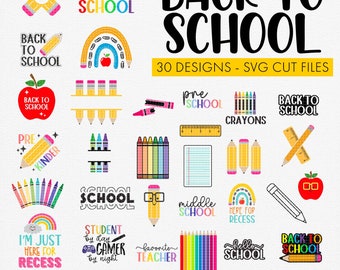 Back to School svg, teacher svg, crayon svg, pencil svg, first day of school, Teacher shirt Svg, school svg, svg files for cricut