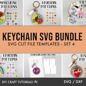 Keychain SVG Bundle, Keychain Pattern SVG Bundle, Keychain svg, Round Pattern svg, Circle Patterns Svg, keyring svg, keychain patterns svg