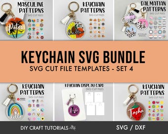 Keychain SVG Bundle: Round Pattern Designs
