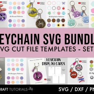 Keychain Pattern SVG Bundle, Round Pattern svg, Circle Patterns Svg, Keychain svg, keyring svg, keychain patterns svg, hexagon keychain svg