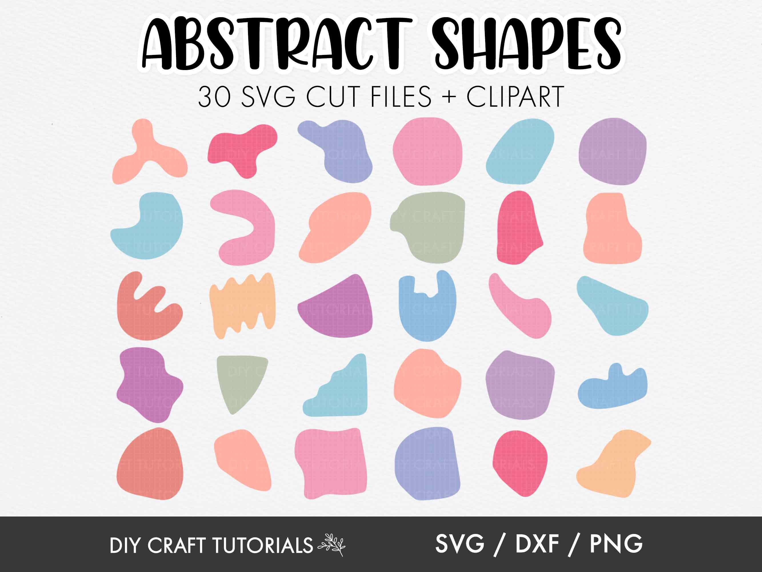 Abstract Shapes svg, Brush stroke svg, Paint Brush Stroke svg, Boho Shapes svg, Abstract Boho Shapes svg, abstract clipart, cricut svg