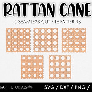 5 Rattan Cane Seamless Patterns, Rattan SVG, Rattan Bundle Svg, Rattan Pattern svg, svg bundle, glowforge svg, laser cut file, seamless svg