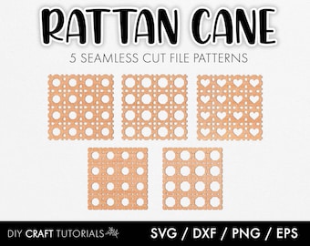 5 Rattan Cane Seamless Patterns, Rattan SVG, Rattan Bundle Svg, Rattan Pattern svg, svg bundle, glowforge svg, laser cut file, seamless svg