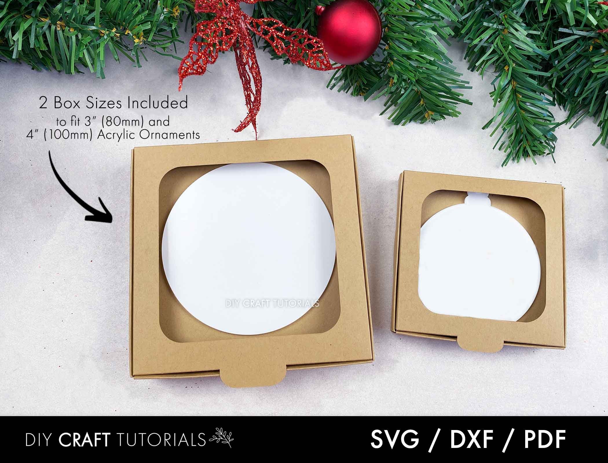 Acrylic Ornament Gift Box Svg Gift Box Svg Christmas Etsy