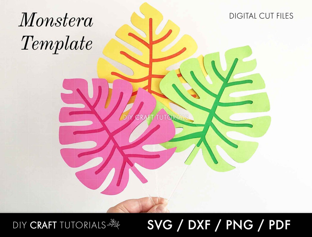 Layered Monstera Leaf SVG Bundle: Cricut, Silhouette, Laser Cut Files ...