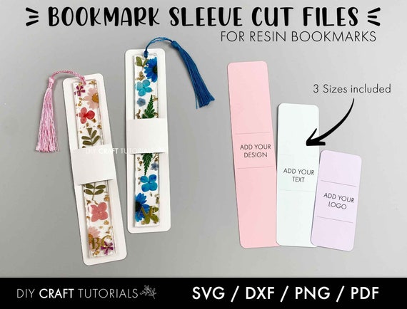 Bookmark Sleeve Svg, Bookmark Holder Svg, Resin Bookmark Card Svg