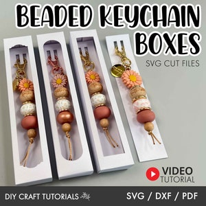Keychain Box SVG, Bead Keychain box svg, Display Card Svg, Beaded Keychain, Keychain Packaging, keychain svg, Packaging svg, cricut svg