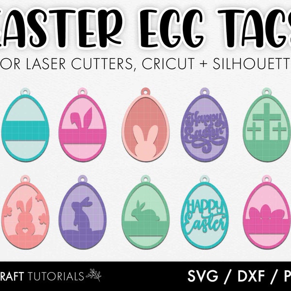 Easter Tag svg, Easter name tags, Easter svg, Easter basket tag svg, bunny svg, happy easter svg, Cricut svg, Gift Tags SVG, laser cut svg