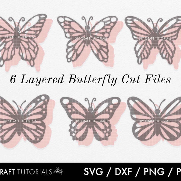 Butterflies SVG, Butterfly SVG, Butterfly silhouette, svg bundle, Butterfly png, svg files for cricut, laser cut file, butterfly clipart