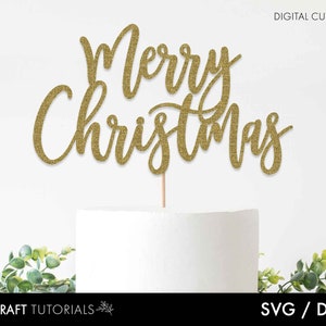 Feliz Natal Bolo topper svg, Natal SVG, Feliz Natal svg, Feriado svg, Inverno svg, topper de bolo svg, glowforge svg, arquivo de corte a laser