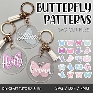 Butterfly SVG Bundle, Keychain patterns svg, Butterfly svg, Keychain svg, keyring patterns svg, butterflies svg, butterfly clipart, svg file