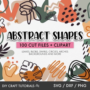 Abstract Shapes svg, Abstract Boho Shapes svg, Boho Shapes svg, abstract wall art, abstract clipart, cricut svg, Boho Elements SVG