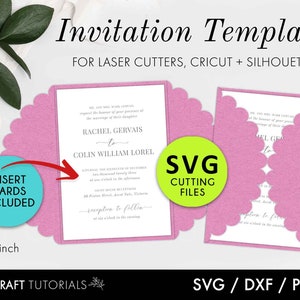 Gatefold Wedding Invitation Template, Wedding Invitation SVG, Gatefold Invitation, laser cut files, gatefold svg, svg files for cricut