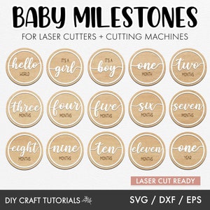 Baby Milestone SVG, Monthly Milestone svg, Baby Milestone Discs Svg, Birth Announcement svg, cricut svg, glowforge, xTool, laser cut file