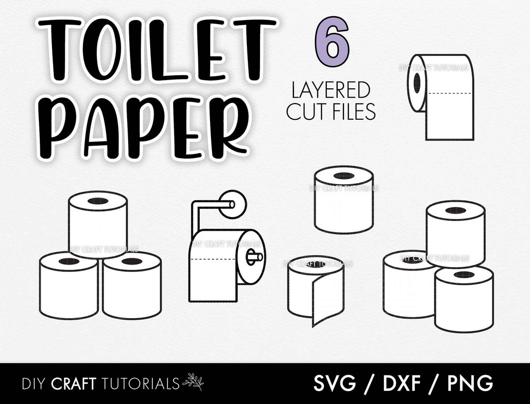 Toilet Paper SVG Cut File: Bathroom Clipart and Cut Files - Etsy Australia