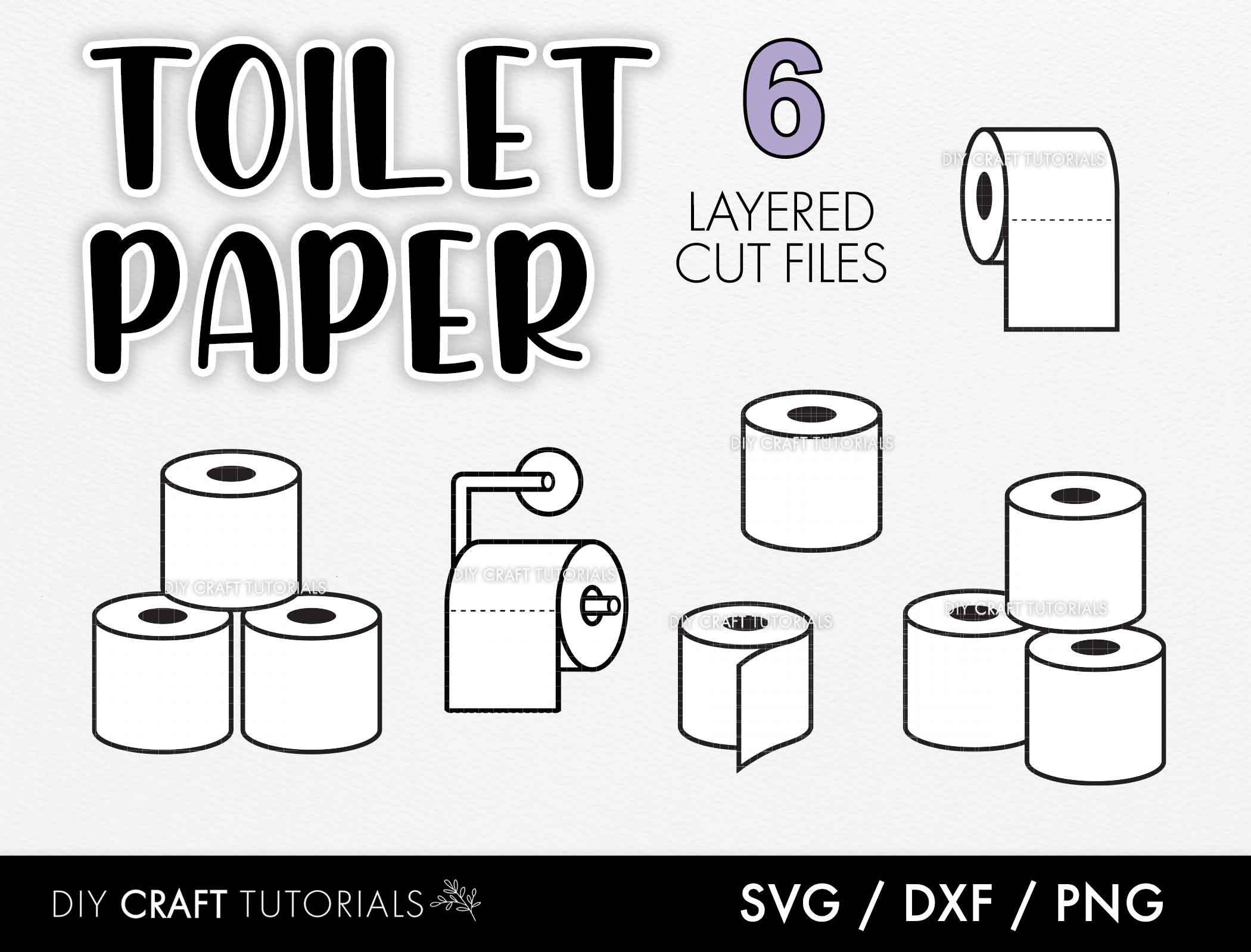 Toilet Paper Roll Svg Toilet Paper Svg Toilet Paper Clipart Etsy Canada