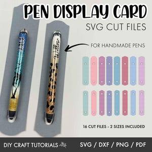 Pen display card svg, glitter pen svg, Epoxy pen display card svg, Epoxy Pen Holder SVG, Pen card svg, Packaging cards, pen holder svg