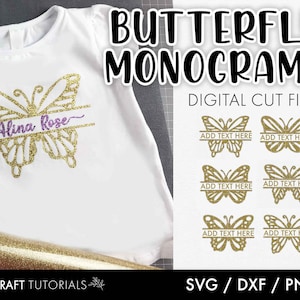 Butterfly Split Monogram SVG, Butterfly svg, monogram svg, Split Monogram SVG, cut files for cricut, butterfly svg bundle, t-shirt svg