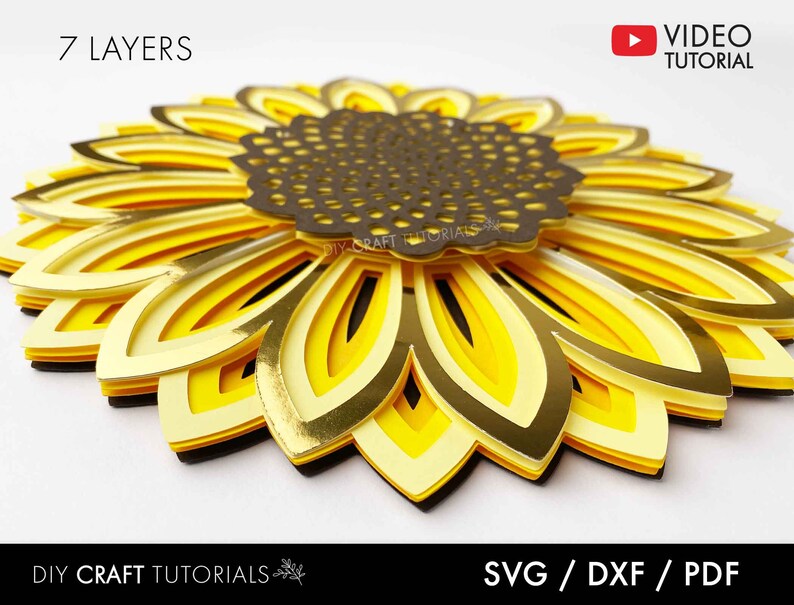 Download 3D Mandala SVG Sunflower svg file Layered Mandala svg ...