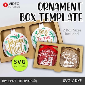 Acrylic Ornament Gift Box svg, Double Ornament Box svg, Gift Box svg, Christmas Ornament Box SVG, Christmas SVG, Ornament Gift Box svg