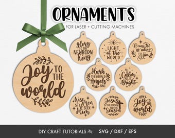 Religious Christmas Ornament SVG Bundle | Christian Christmas cut files