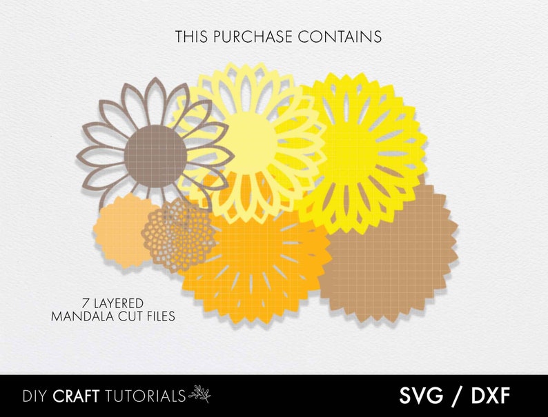 Download 3D Mandala SVG Sunflower svg file Layered Mandala svg ...